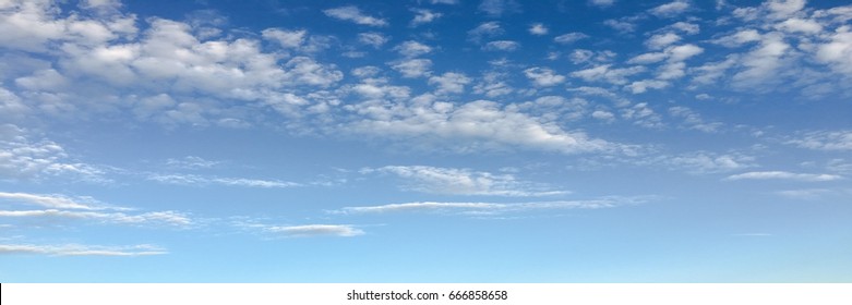 Beautiful clouds with blue sky background. Nature weather, cloud blue sky and sun