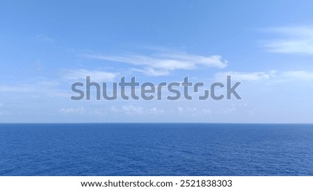 Beautiful clouds and blue sky over the sea.