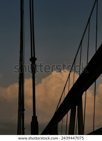Beautiful clouds over the bridge