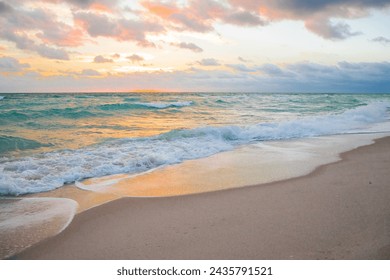 Beautiful clouds over the sea, sunrise shot. Sunset in the ocean. Sunset on a tropical beach. - Powered by Shutterstock