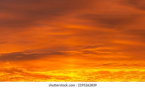 Beautiful Cloudscape In The Morning Before Sunrise. Atmospheric Mood With Multi Colored And Moody Sky.