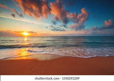 Beautiful cloudscape over the sea, sunrise shot
