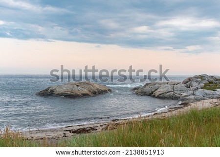Beautiful coastal landscape in the Côte-nord region of Quebec, Canada