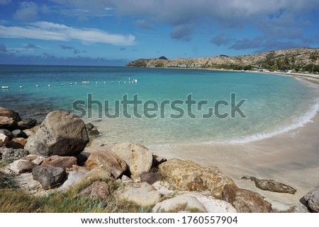 Beautiful Cockleshell Bay beach, St. Kitts.
