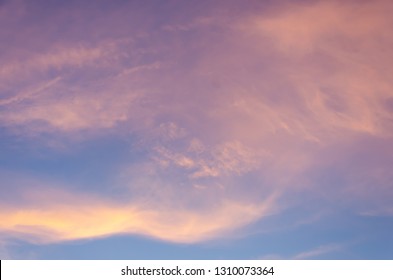 Beautiful color of cloudy sky in twilight.