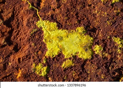 Beautiful color landscape. Dallol volcano. Ethiopia. Africa