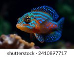 Beautiful color mandarin fish colorfull mandarin fish mandarin fish closeup mandarinfish or manda