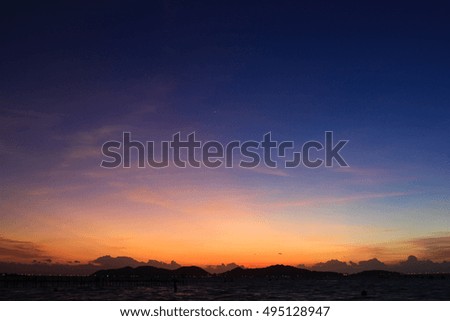 Beautiful color of sunset