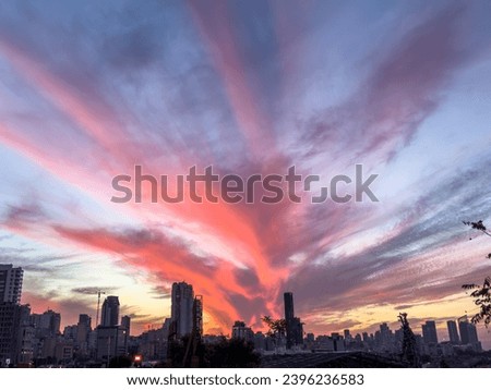 beautiful Colored Clouds at Sunset 