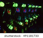 beautiful colorful background indoor laser tag