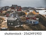 Beautiful Colorful houses in Sisimiut, Greenland