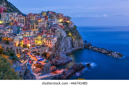 Panorama View Manarola Village One Cinque Stock Photo 739054006 ...