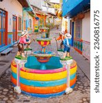 Beautiful and colorful village of Guatape, in eastern Antioqui near Medellin Colombia