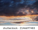 Beautiful Colors Clouds Background with Twilight 