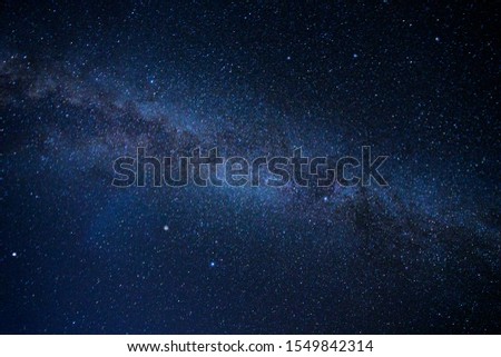 Beautiful colors of milky way on night sky