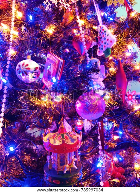 colourful christmas ornaments