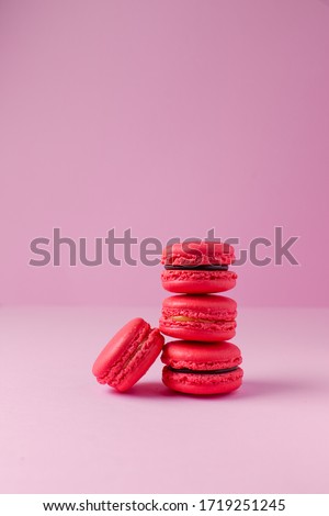 Similar – Image, Stock Photo Sweet red french macaron.