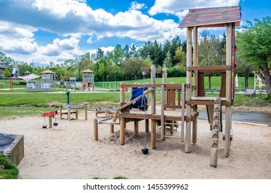 Beautiful Comfortable Multifunctional Playground Made Of Wood