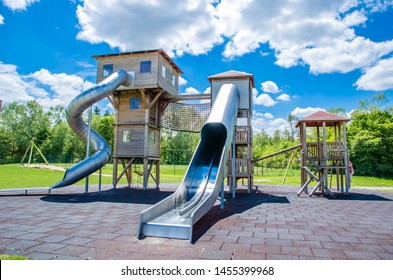 Beautiful Comfortable Multifunctional Playground Made Of Wood