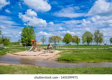 Beautiful Comfortable Multifunctional Playground Made Of Wood