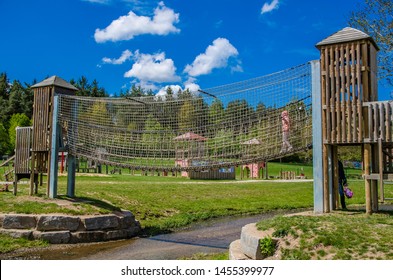 Beautiful Comfortable Multifunctional Playground Made Of Wood