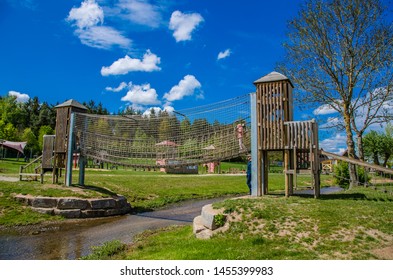 Beautiful Comfortable Multifunctional Playground Made Of Wood