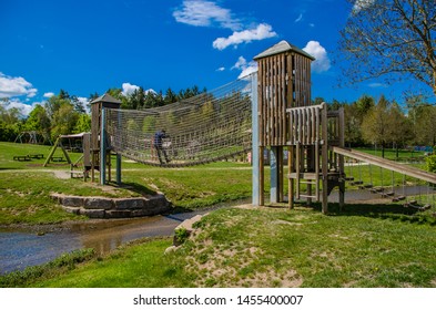 Beautiful Comfortable Multifunctional Playground Made Of Wood