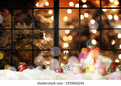 窓 雪 夜 の画像 写真素材 ベクター画像 Shutterstock