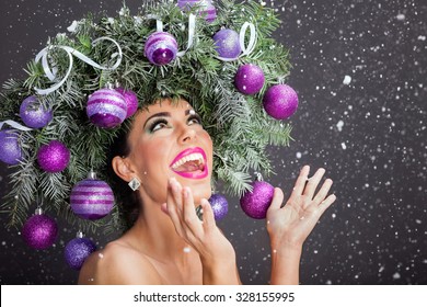 Beautiful Concept Woman Christmas Image 