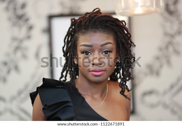Beautiful Confident Black Woman Dreadlocks Wearing People