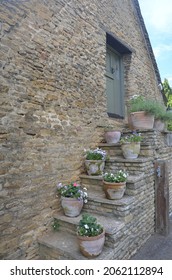 Beautiful Cottage Courtyard In Lower Slaughter, Cotswolds, England, June 2021