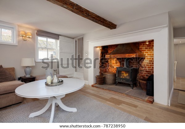 Beautiful Cottage Living Room Traditional Redbrick Stock