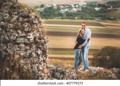 beautiful couple on hill