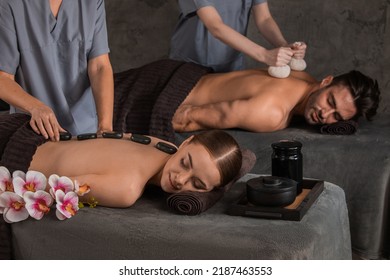 Beautiful couple spend time together enjoying romance massage, spa resort. - Powered by Shutterstock