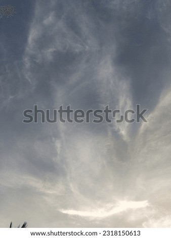 The Beautiful creativity of nature visible in the dramatic wide blue sky