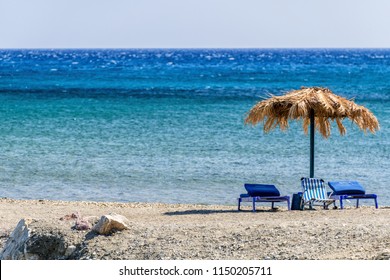 Beautiful Cretan Beach On Chania Region In Crete Island, Greece