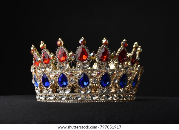 Beautiful Crown On Black Background Stock Photo (Edit Now) 797051917