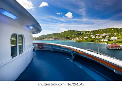 Beautiful Cruise Ship View In St. Thomas