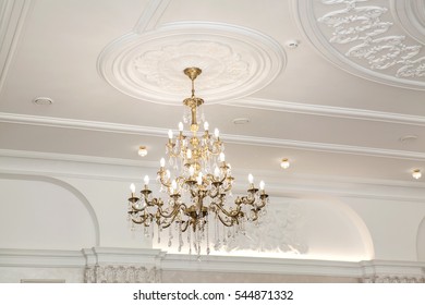 Beautiful Crystal Chandelier Detail Close Up