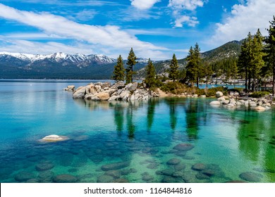 The beautiful crystal clear waters of Lake Tahoe