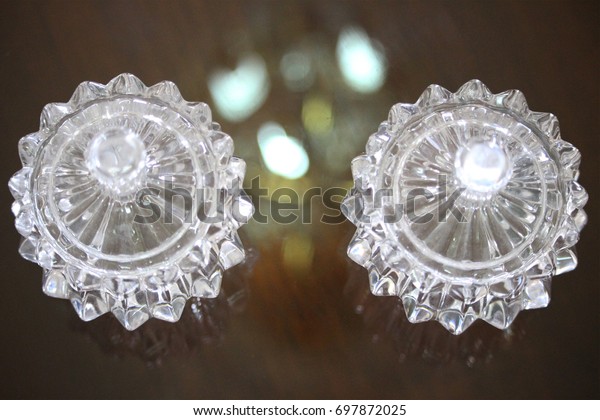 Beautiful Crystal Decoration Two Pieces On Stock Photo Edit Now