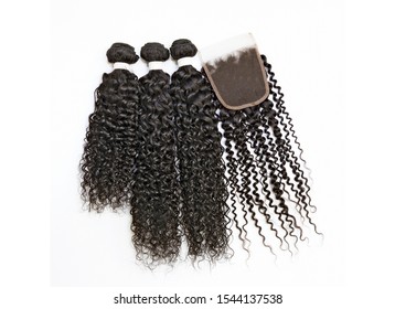 Beautiful Curly Hair Bundles With Closure