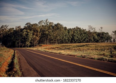 a beautiful curve in the road - Shutterstock ID 1822337270