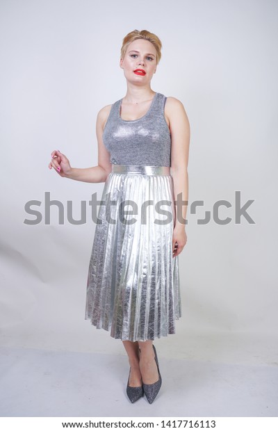 Beautiful Curvy Girl Short Hair Silver Stock Photo Edit Now