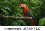 Beautiful and cute colorful parrot, macaw parrot