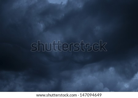 Beautiful dark cloudy sky before the thunderstorm