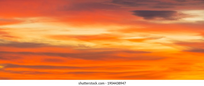 Beautiful dark orange sky evening beauty   Clouds at sunset  Natural