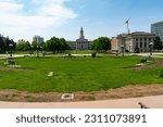 Beautiful day at the Civic Center Park in Denver, Colorado