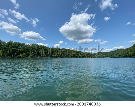 Beautiful day on the boat at Lake Cumberland in Kentucky Stock photo © 