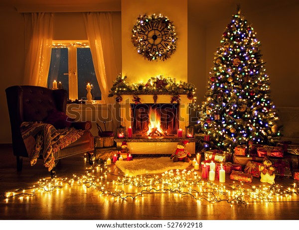 Beautiful Decorated Living Room Christmas Stock Photo (Edit Now) 527692918